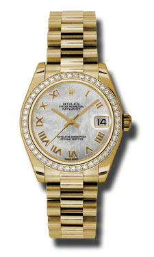 Rolex Datejust 178288MRP Gatsby Glamour Gold & Diamond Accented Watch