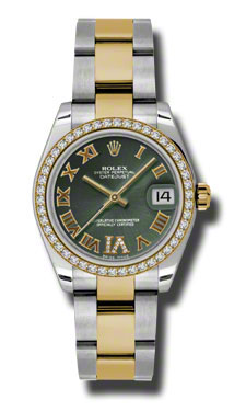 Rolex Datejust 178383GNRDO Gold-Plated Charm Timepiece: Dazzling Gold & Steel, Automatic Precision