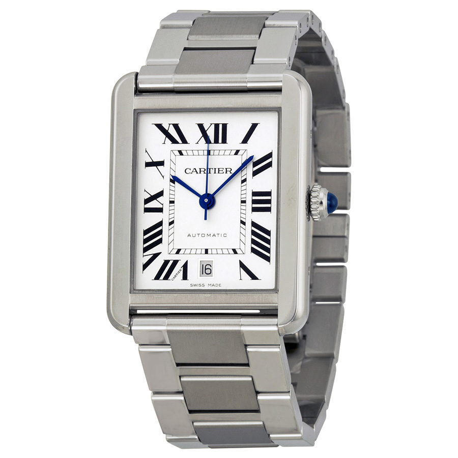 Cartier Tank W5200028 Clone Automatic Silver Dial Luxury Watch