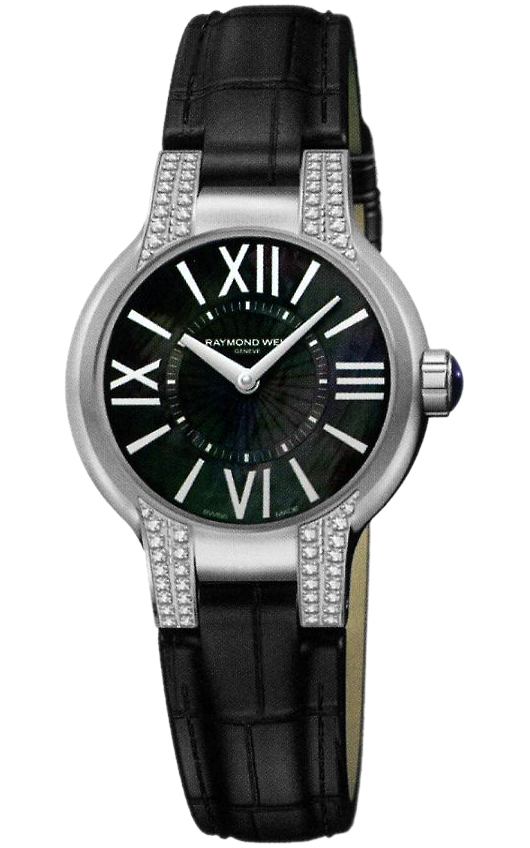 Raymond Weil Noemia Automatic Stainless Steel Watch with Jet Black Dial