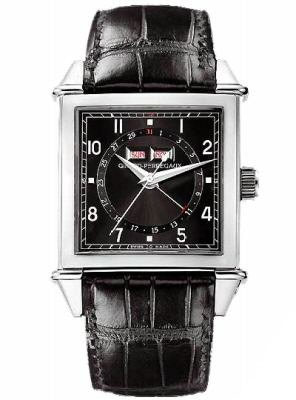 Girard Perregaux Vintage Chronograph 25mm Steel Black Face Automatic Mens Watch