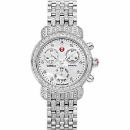 Michele MWW03S000001 Stainless Steel Timepiece - Automatic Chronograph - Black Chrome Face - 50m Water-Resistant Watch