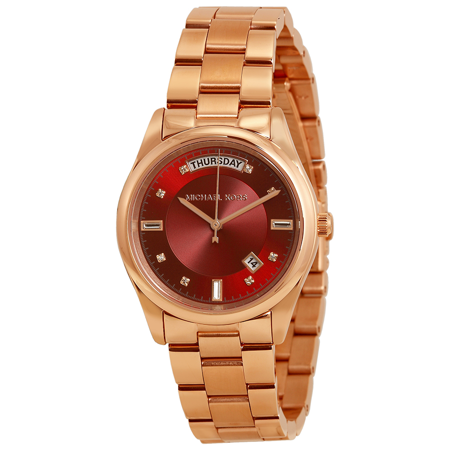 Michael Kors MK6103 Ladies Replica - Stainless Steel Case - Black Roman Dial - Fashionable Watch