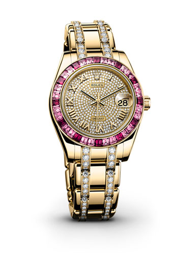 Rolex Datejust 41mm Imitation Diamond-Studded Steel & Pink Gold Watch
