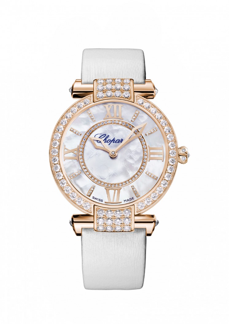 Chopard 384242-5005 Mother of Pearl & Diamond Accents Watch, Luxury Ladies Quartz Bezel