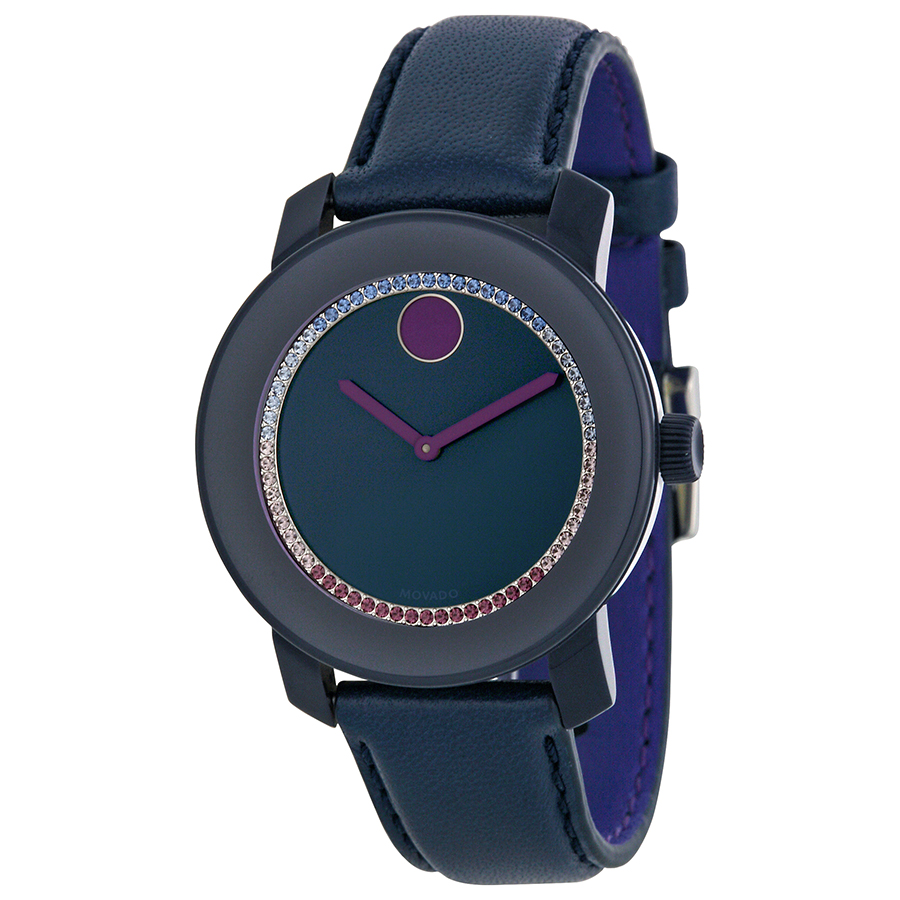 Bold Quartz Chronograph Movado Inspired 42mm Watch - Silver Case, Black Dial