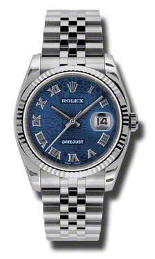 Rolex Datejust Blue Steel Bezel Automatic Ladies' Watch - Elegant Elegance