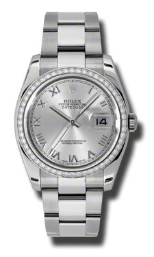 Rolex Datejust 116244SRO Classic Gold & Diamond Accents Automatic Watch