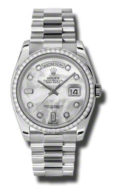 Platinum Prowess Rolex Day-Date 118346MDP Masterpiece Automatic Watch