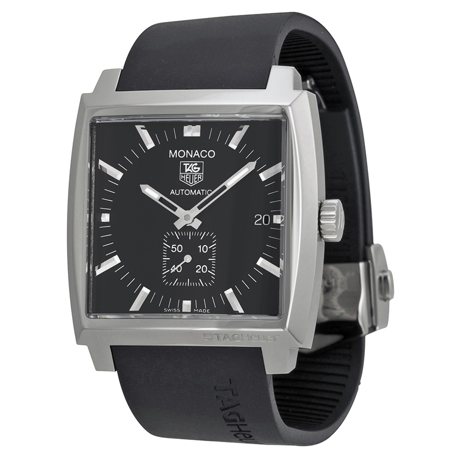 Tag Heuer Monaco Reps Automatic Chronograph Jet Black Face 43mm Water Resistant Watch