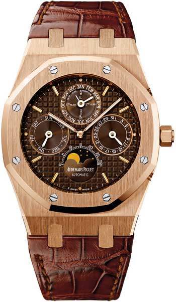Replica AP Royal Oak 41mm Automatic Brown Dial Watch - Elegant Timepiece