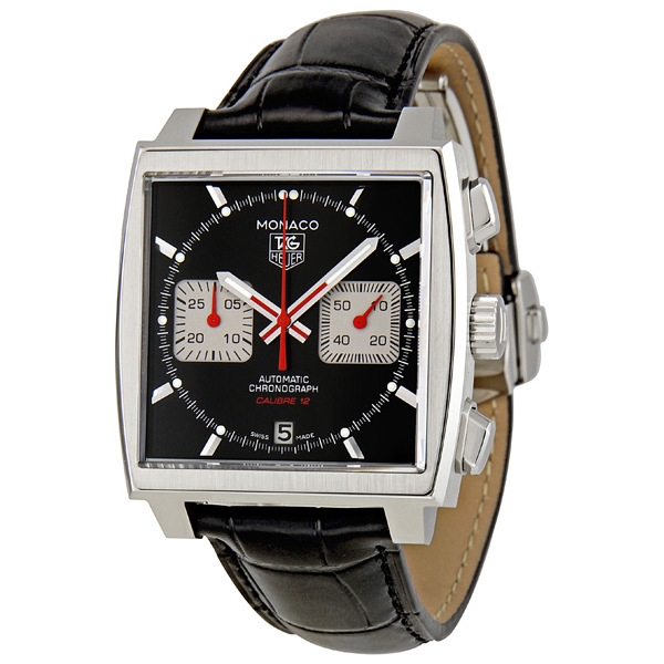 Tag Heuer Monaco Automatic Jet Black Dial Steel Sports Watch
