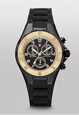 Michele MWW12F000062 Imitation Automatic Chronograph Watch - Black Steel Case, Silver Dial