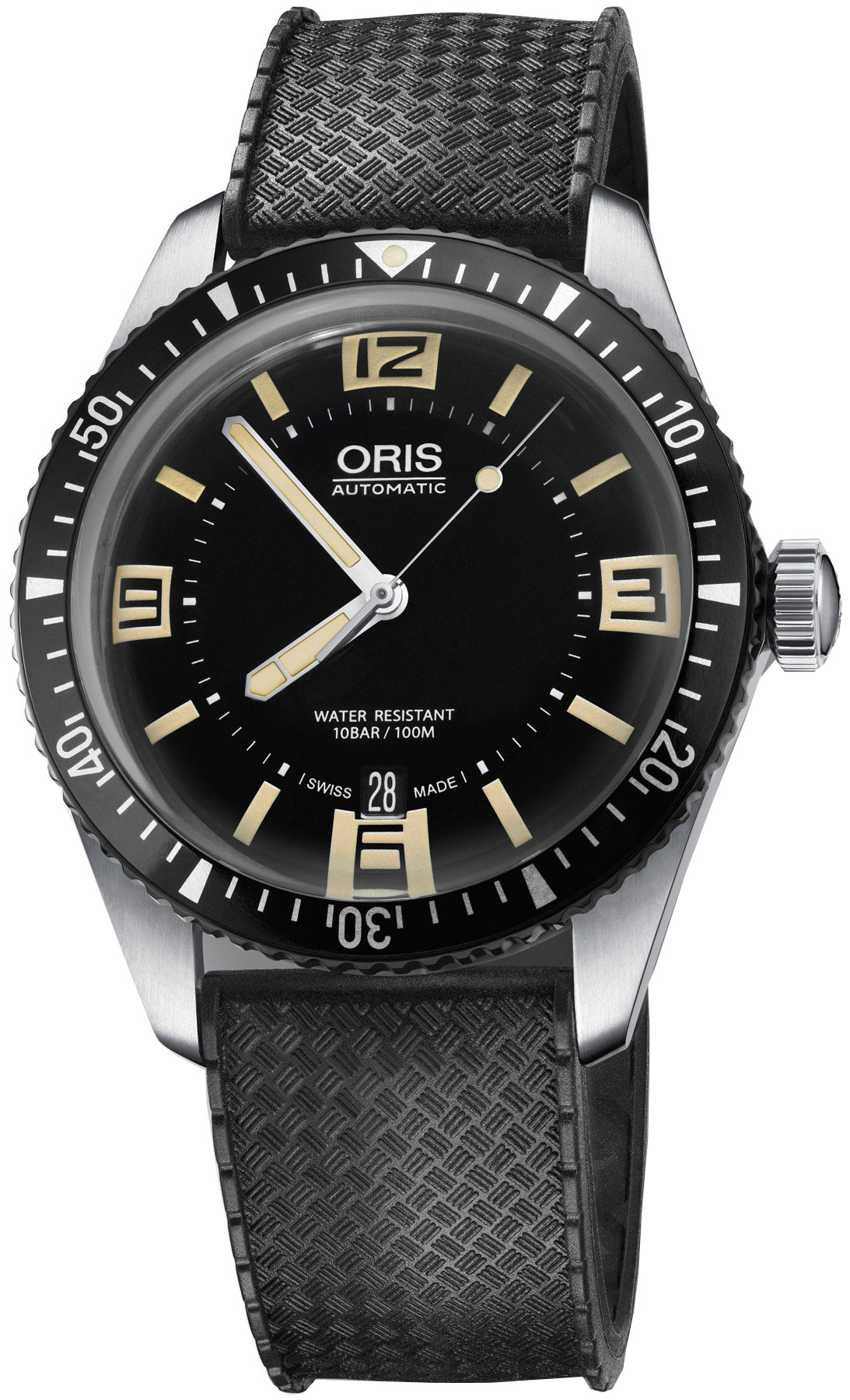Oris 01 Automatic Steel 40mm Black Dial Dive Watch Replica