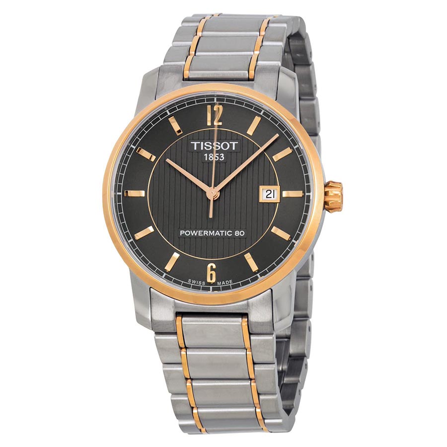 Tissot T0874075506700 Imitation Automatic Men's Watch - Stainless Steel Case, Black Dial, 40mm, Water Resistant