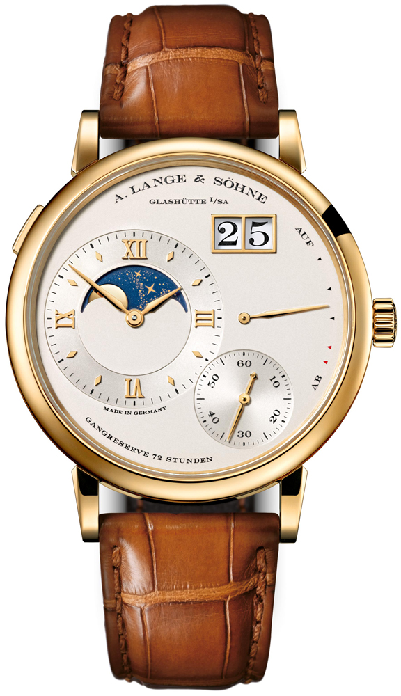 A. Lange & Sohne Inspired Manual Wind 39mm Gold Case Silver Dial Mens Watch