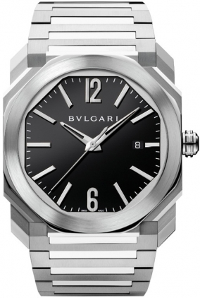 Bvlgari 102031 Clone Jet Black Lacquer Automatic Watch - Elegant Luxury Reproduction
