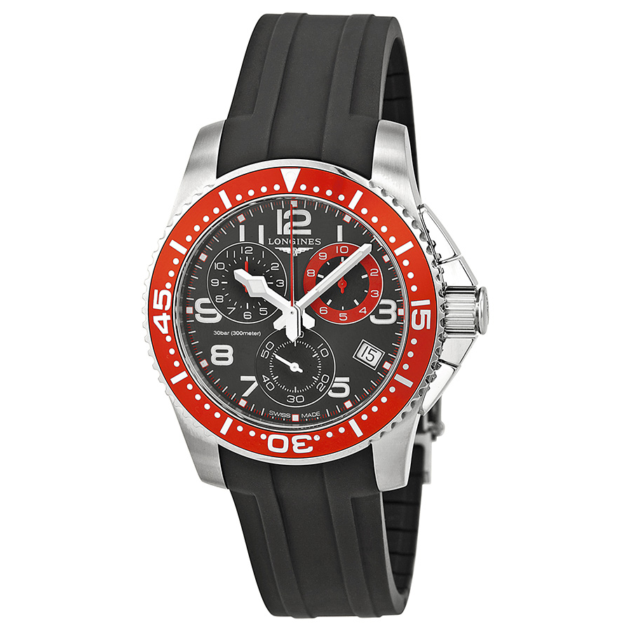 Longines HydroConquest Swiss Automatic Dive Watch - Jet Black Face, 300m Water Resistant