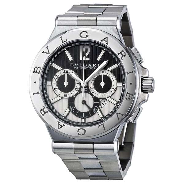 Stainless Steel Bvlgari Diagono 101880 Automatic Watch - Iconic Geometric Elegance