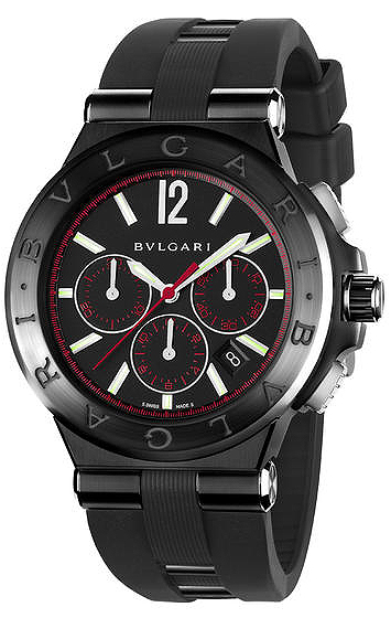 Bvlgari 102160 Swiss Clone Automatic Gold Case Black Face Watch
