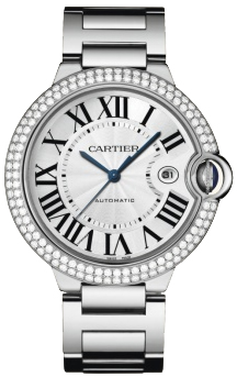 Cartier Ballon Bleu Steel Blue Dial Automatic Chronograph Reps Watch