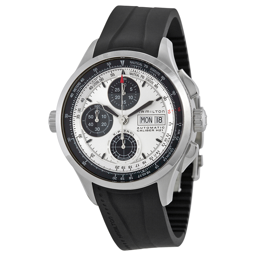 Hamilton Khaki H76566351: Classic Pilot Auto-Chrono Silver Dial Men's Watch