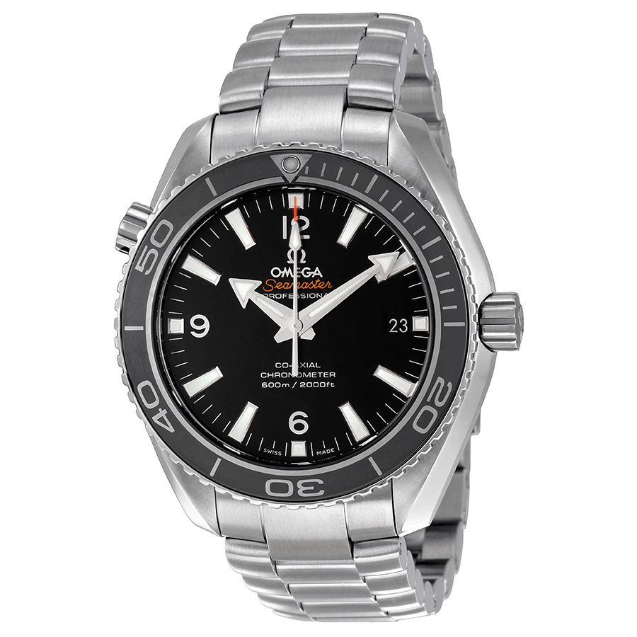 Omega Planet Ocean Dive Master Swiss Clone 42mm Steel Case Automatic Jet Black Face Water Resistant Watch
