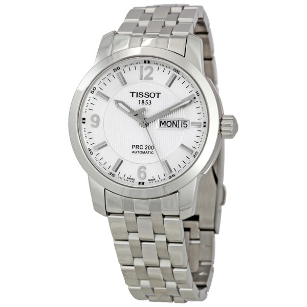 Tissot PRC 200 Chronograph Stainless Steel Silver Dial Watch