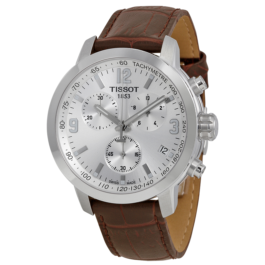 Tissot PRC 200 Dive Chrono Stainless Steel Automatic Jet Black Face 200m Water Resistant Watch