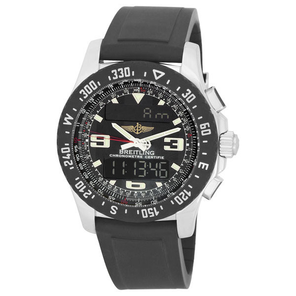 Breitling A7836423-B9-134S Steel Dive Master Automatic Black Face Water-Resistant Watch