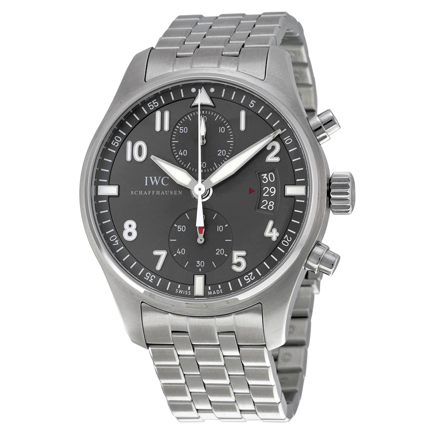 IWC Aviator Classic IW387804 Steel Case Automatic Silver Face Pilots Watch