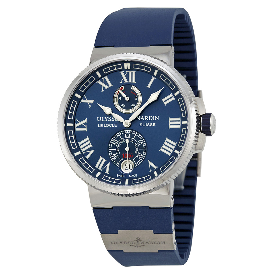 Ulysse Nardin Marine Chronometer 43mm Blue Face Replica Watch
