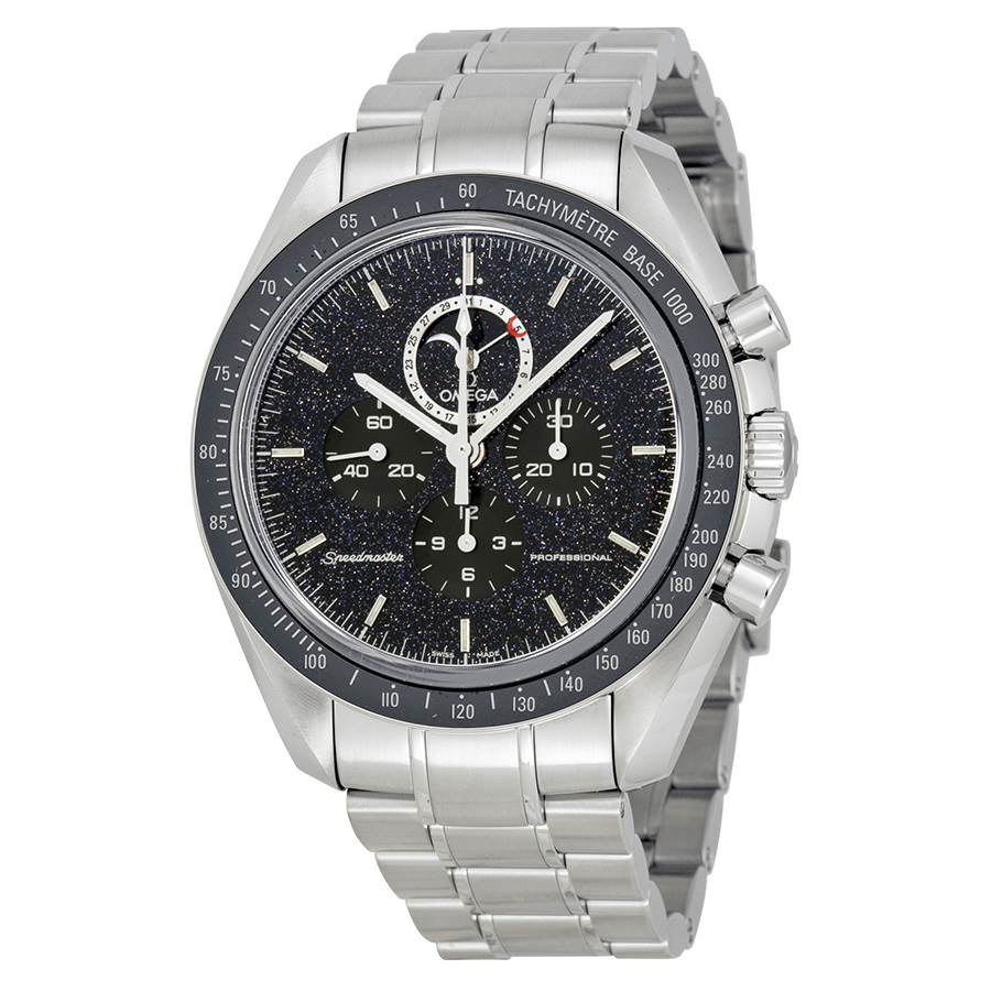 Omega Speedmaster Apollo 11 50th Anniv. Chronograph Gold & Blue Dial Watch