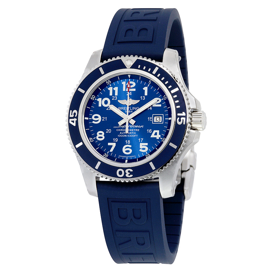 Breitling Superocean II 44 Swiss Imitation Dive Timepiece - Blue Chrome Steel - Automatic - 300m Water Resistant Watch