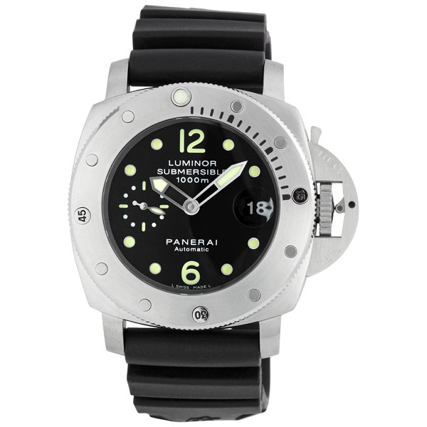 Panerai Luminor Diver 1950 paM00243 Jet Black Face Stainless Steel Automatic 300m Water Resistant Watch