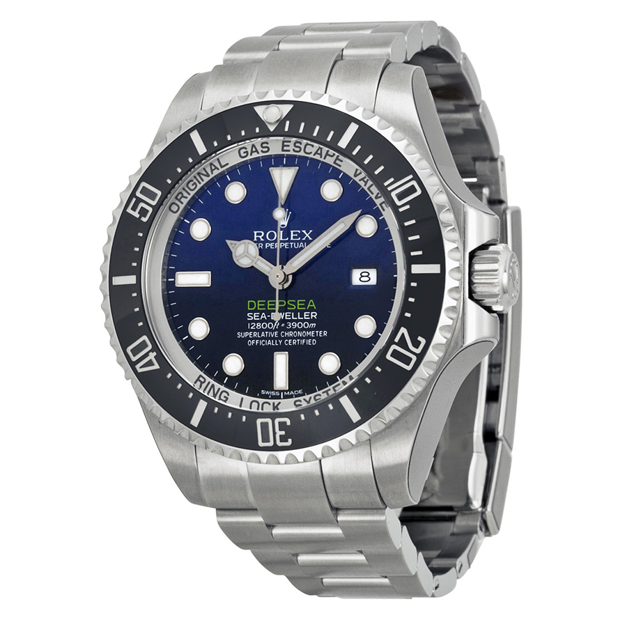 Replica Rolex Deepsea Diver 116660D Automatic Titanium Case Jet Black Face 1200m Water Resistant Watch