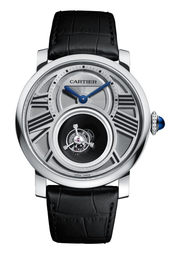 Cartier Rotonde Hand-Wound Steel Silver Dial Mens Dress Watch
