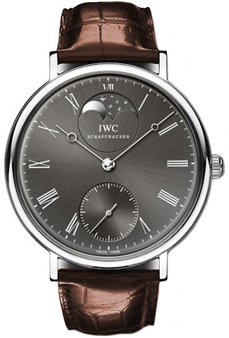 IWC Portofino Hand-Wound Replica Watch with White Dial & Rose Gold