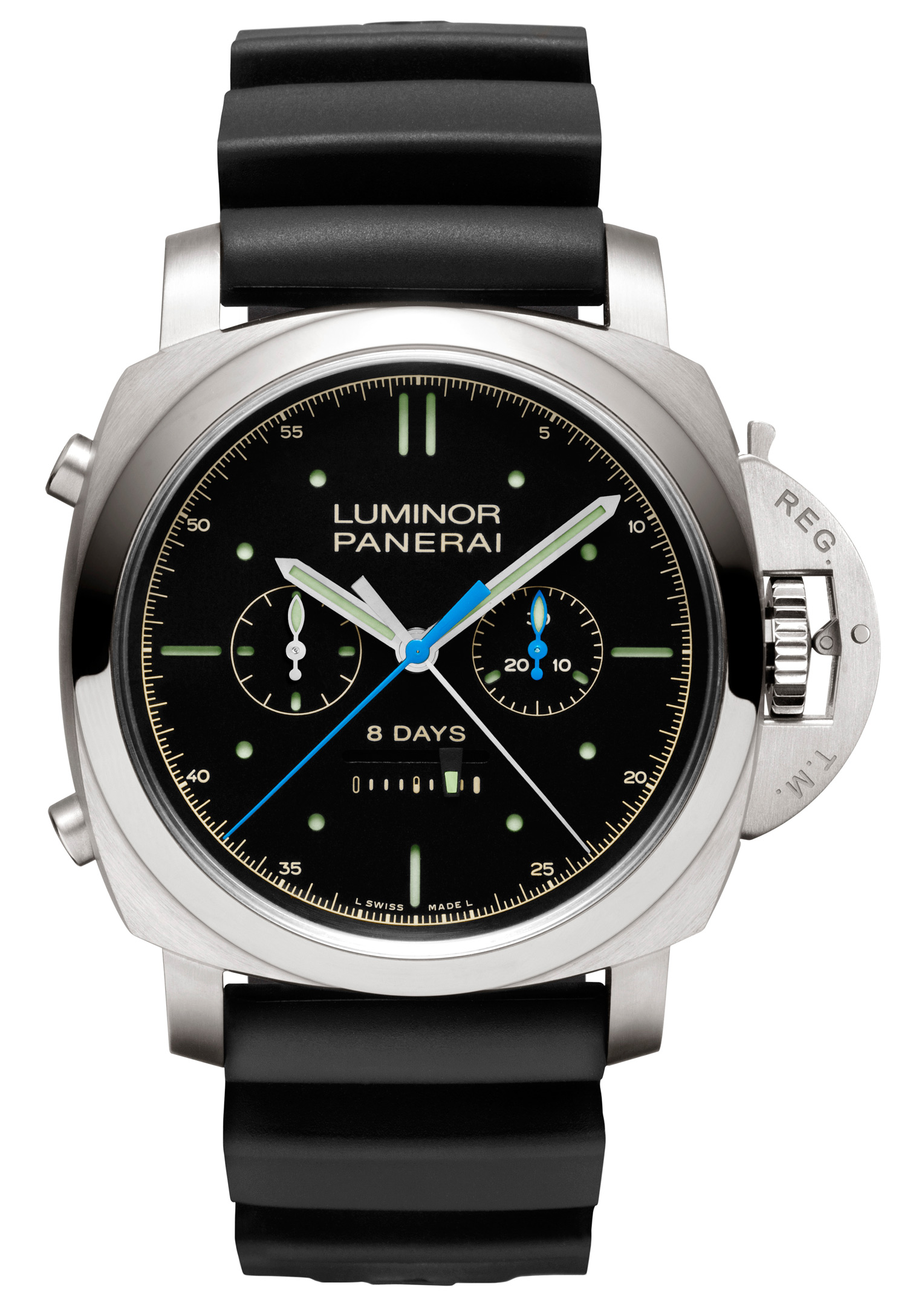Panerai Luminor Dive Master 1950 Automatic Black Face Steel Case Watch