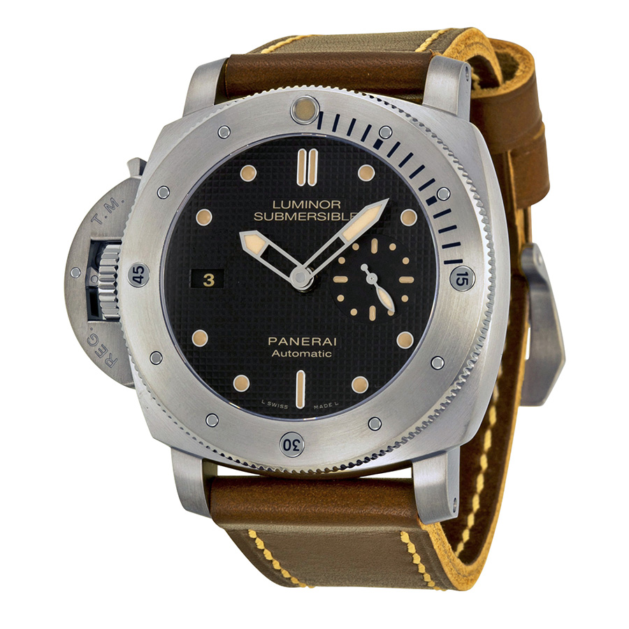 Panerai PAM00569 Clone Automatic Dive Watch - 44mm Steel Silver Bezel - Deep Black Face