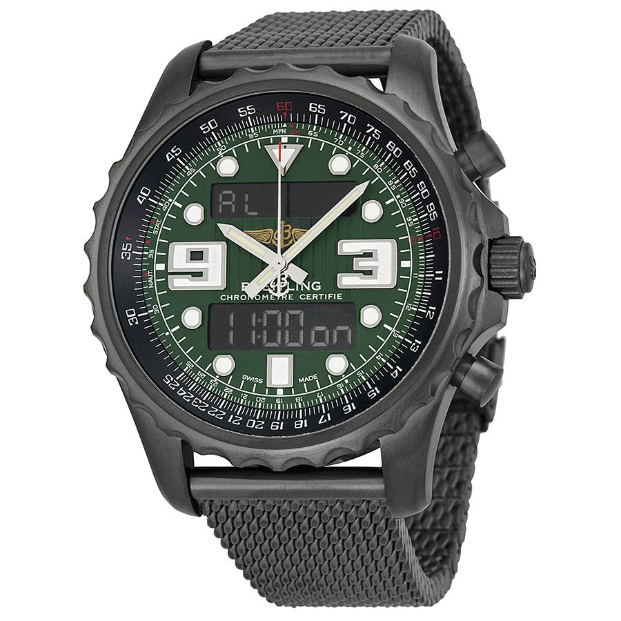 Breitling Professional M7836522-L521SS Chrono Automatic Dive Watch - Titanium & Black Submersible Timepiece