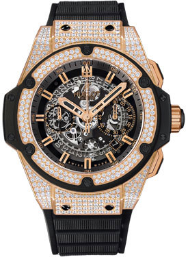 Hublot King Power 701.OX.0180.RX.1704 18K Rose Gold Diamond Accent Automatic Chronograph Watch