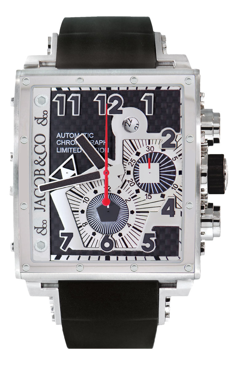 Jacob & Co. Epic I Q1 Clone Automatic Steel Case Jet Black Dial Water Resistant Watch