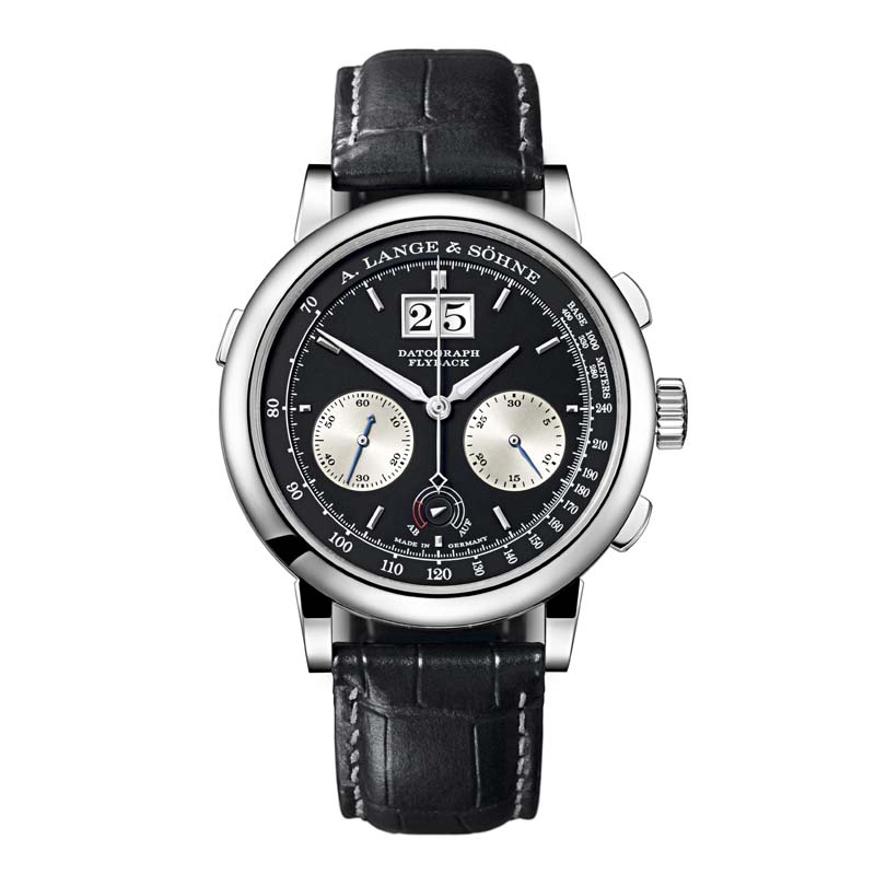 A. Lange & Sohne Classic Hand Wind Mechanical 40mm Gold Bezel Black Dial Watch