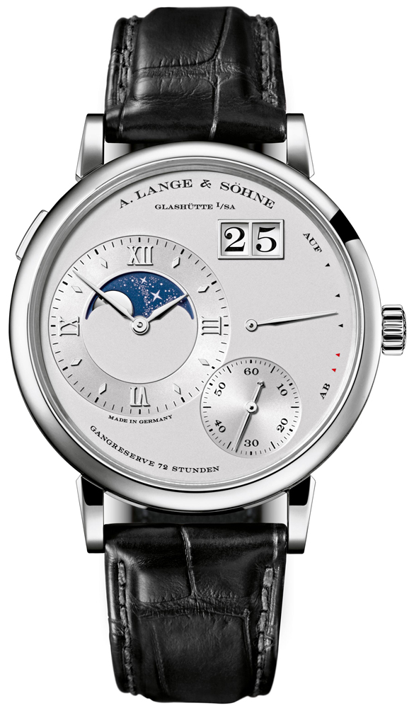 A. Lange & Sohne Moon Phase Grand Lange 1 Automatic Platinum Face Watch