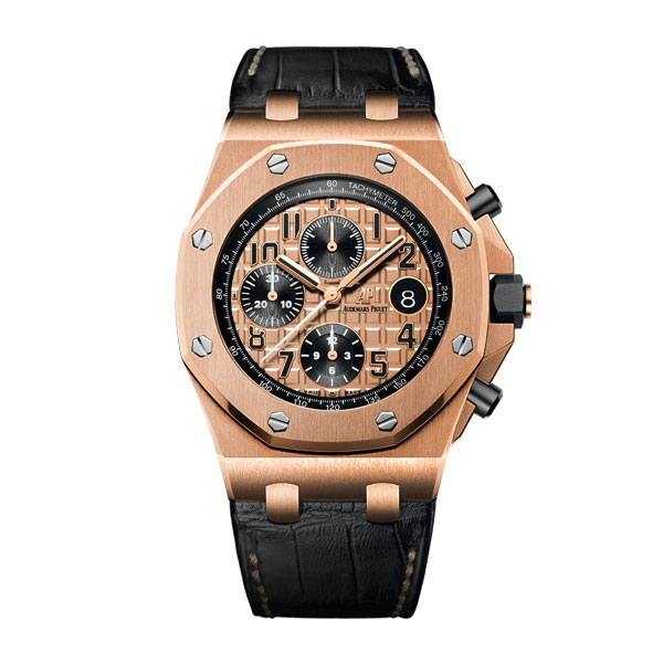 Audemars Piguet Royal Oak Offshore 18k Gold Chronograph Champagne Dial Watch