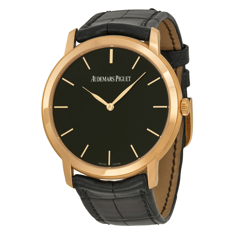 Audemars Piguet Jules Audemars 41mm Steel Automatic Jet Black Dial Replica Watch