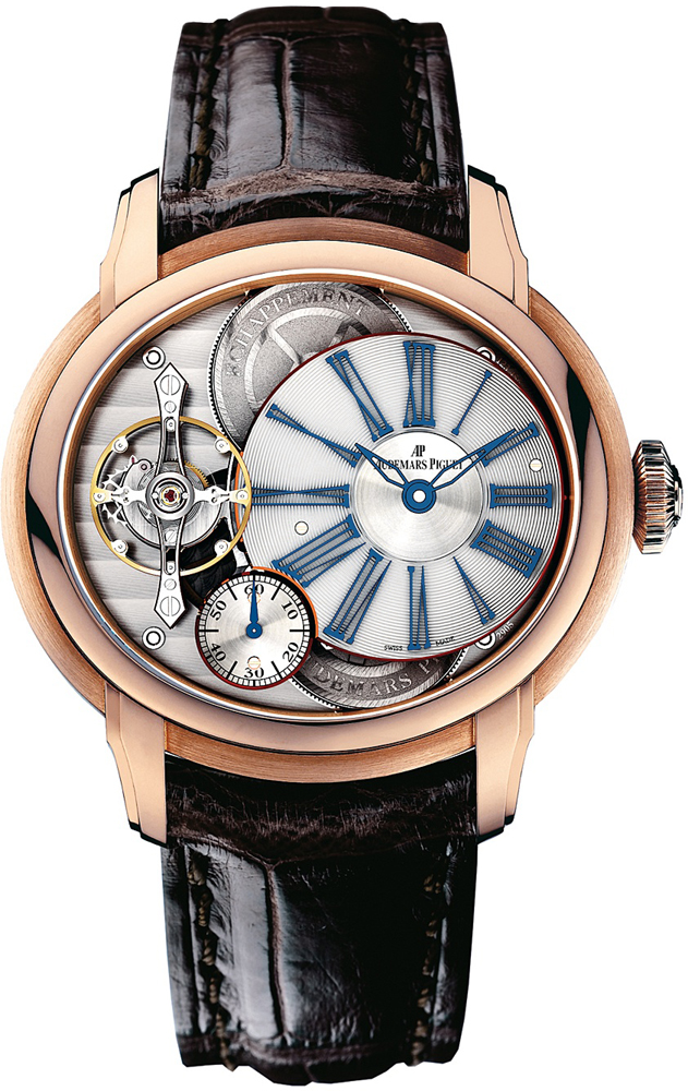 Audemars Piguet Millenary 18k Rose Gold Skeleton Dial Automatic Watch