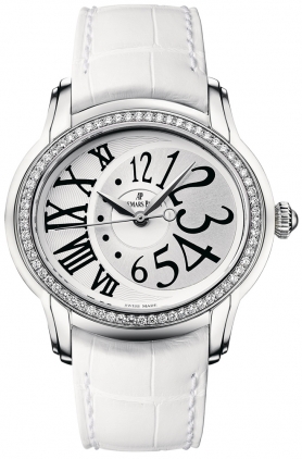 Audemars Piguet Millenary Automatic Ladies' Watch with Sparkling White Gold & Black Dial