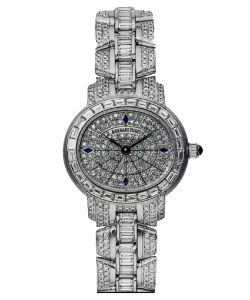 Audemars Piguet Millenary Diamond Pave 18k White Gold Replica Watch